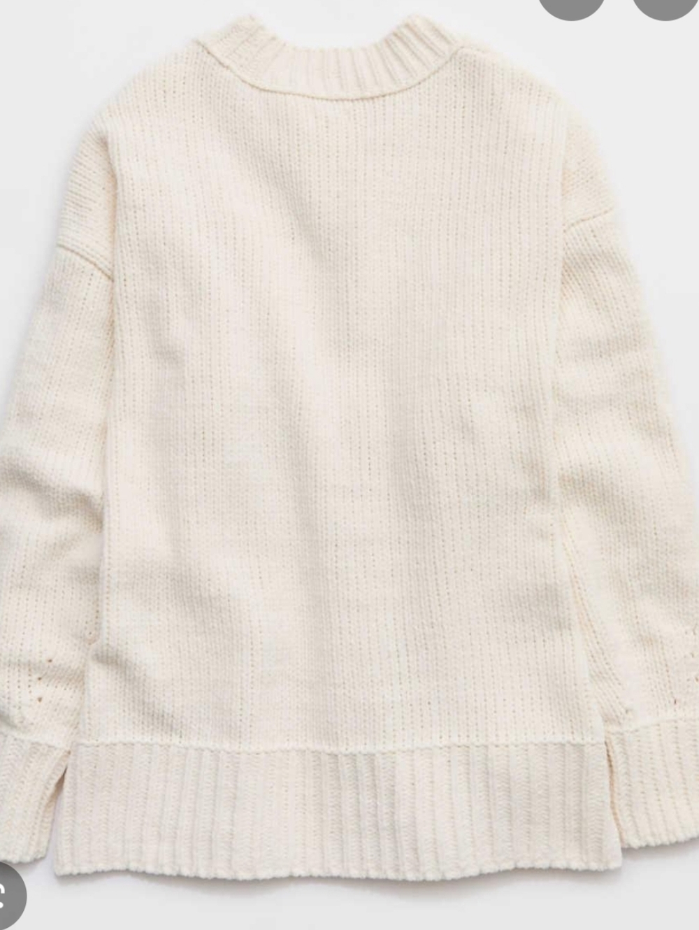 Aerie Like Candy Crew Sweater Cream Large